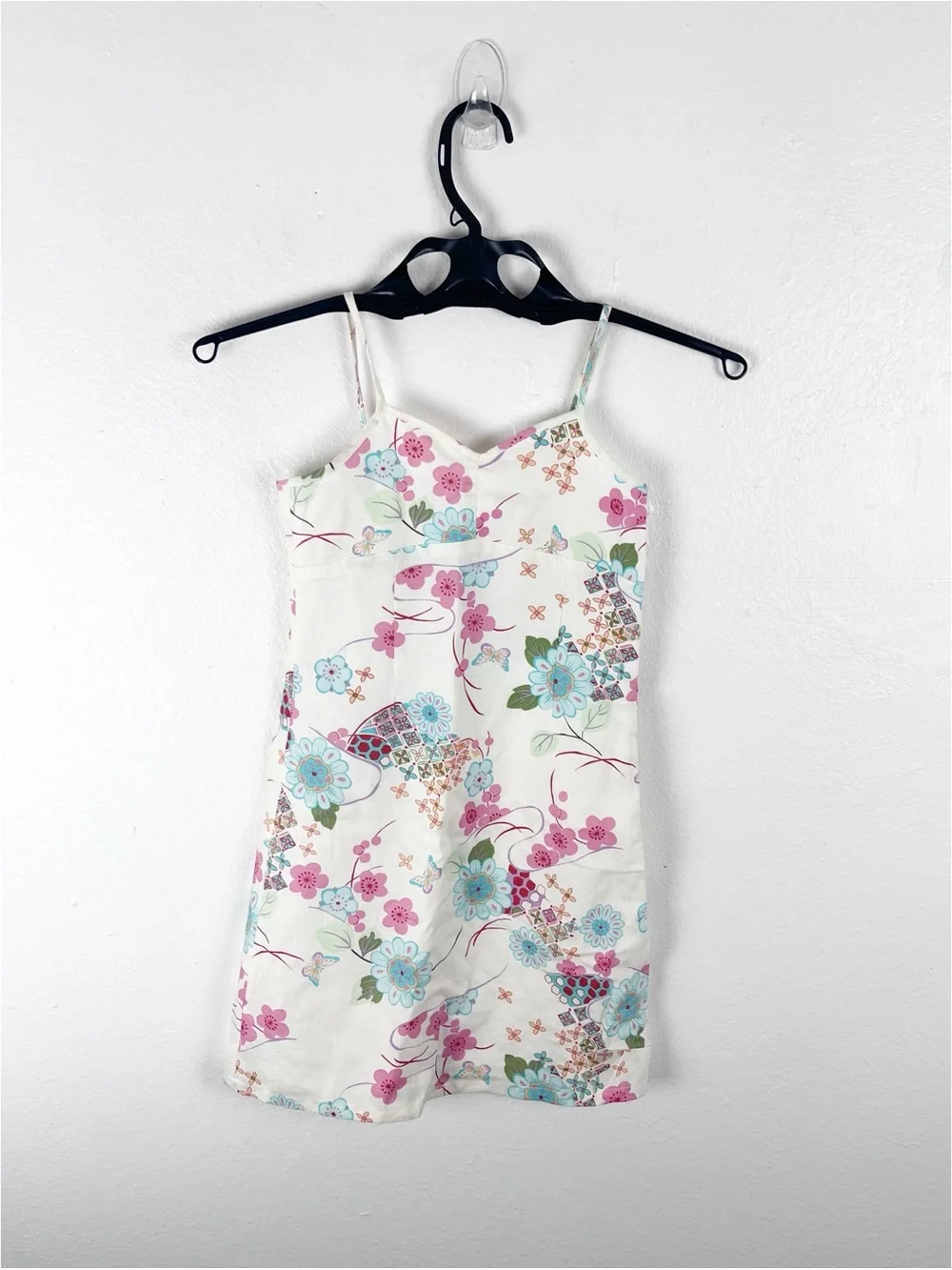 OLD NAVY Linen Cotton Blend Floral Lined Dress Girls Size 7